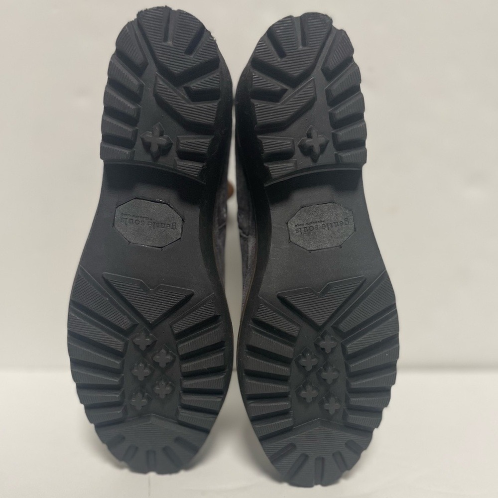 Gentle Souls by Kenneth Cole Leather Mona Charcoal Wedge Bootie Women's‎ 6.5 - Picture 6 of 12